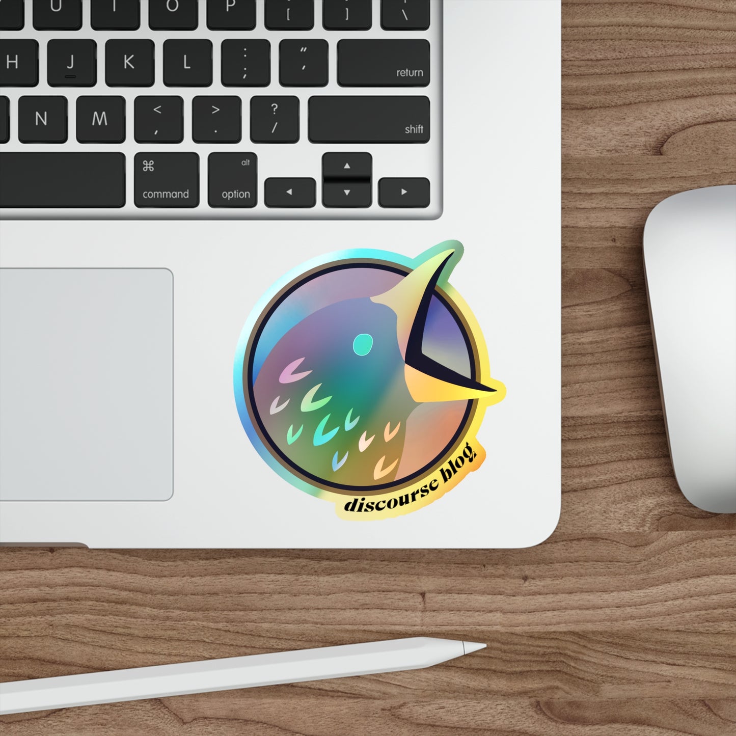Discourse Blog Holographic Pride Bird Stickers