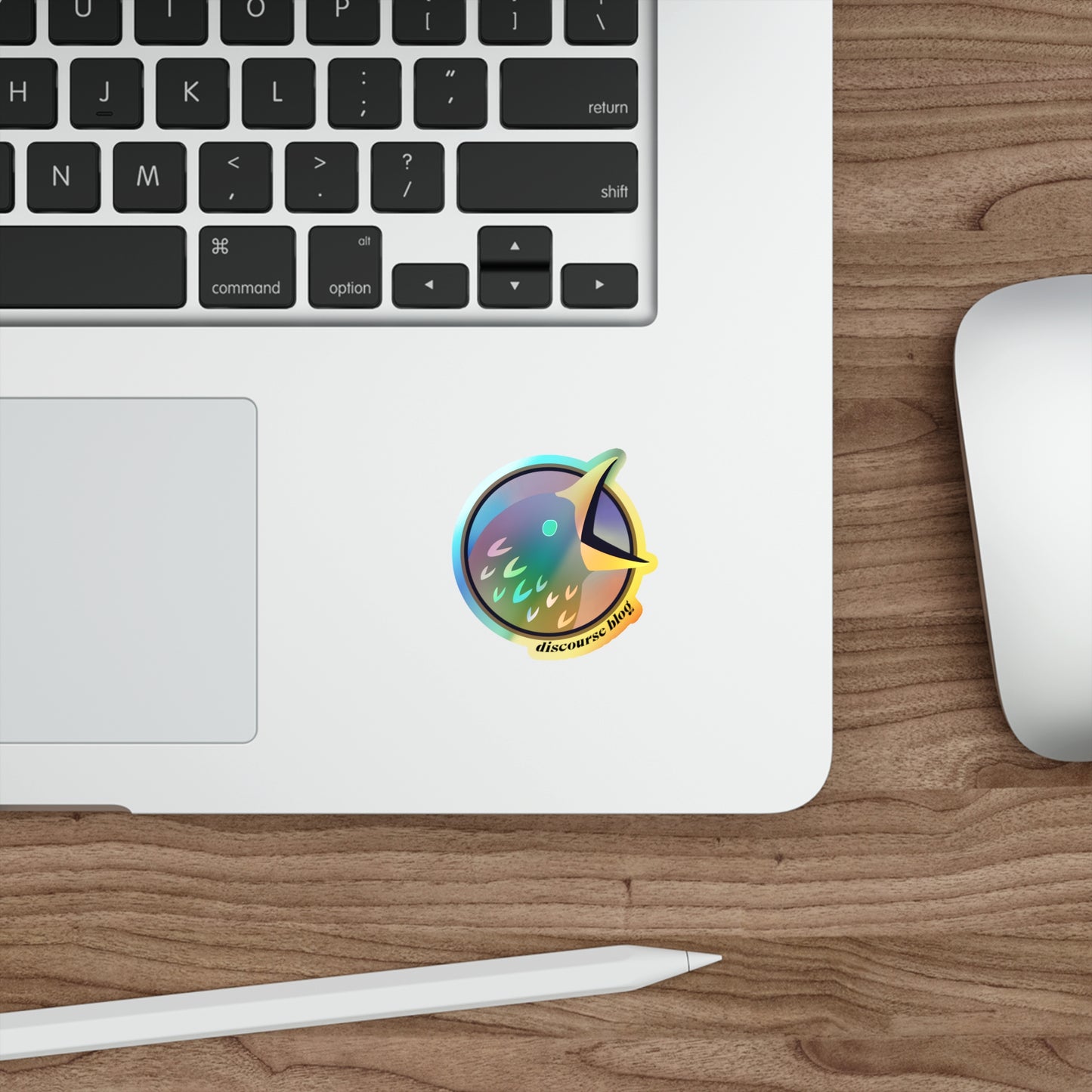 Discourse Blog Holographic Pride Bird Stickers