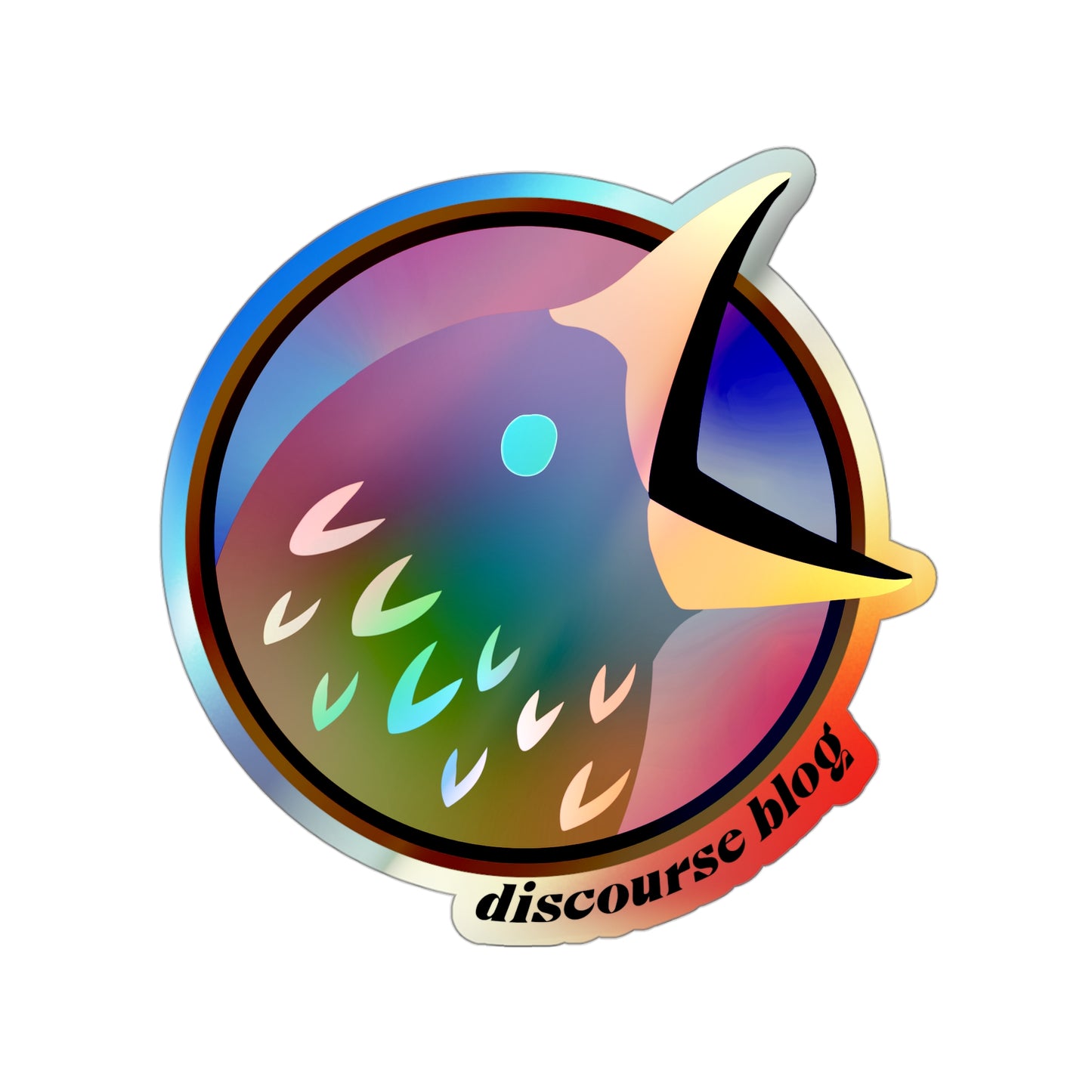 Discourse Blog Holographic Pride Bird Stickers