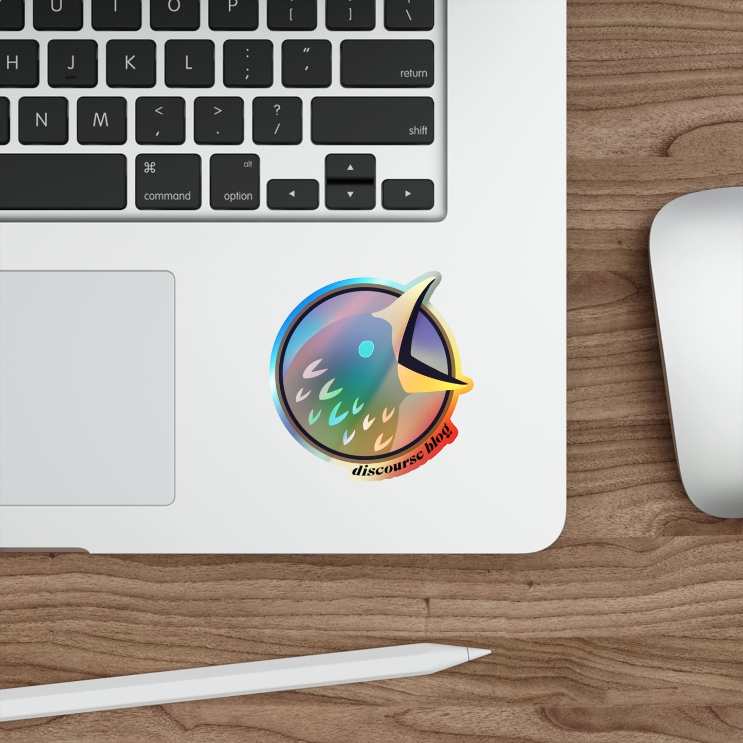 Discourse Blog Holographic Pride Bird Stickers