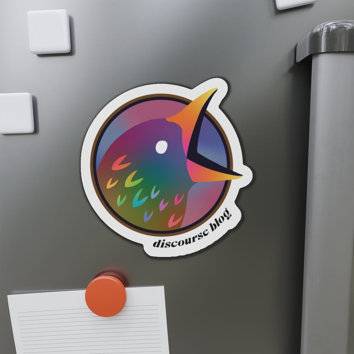Discourse Blog Rainbow Pride Bird Magnets