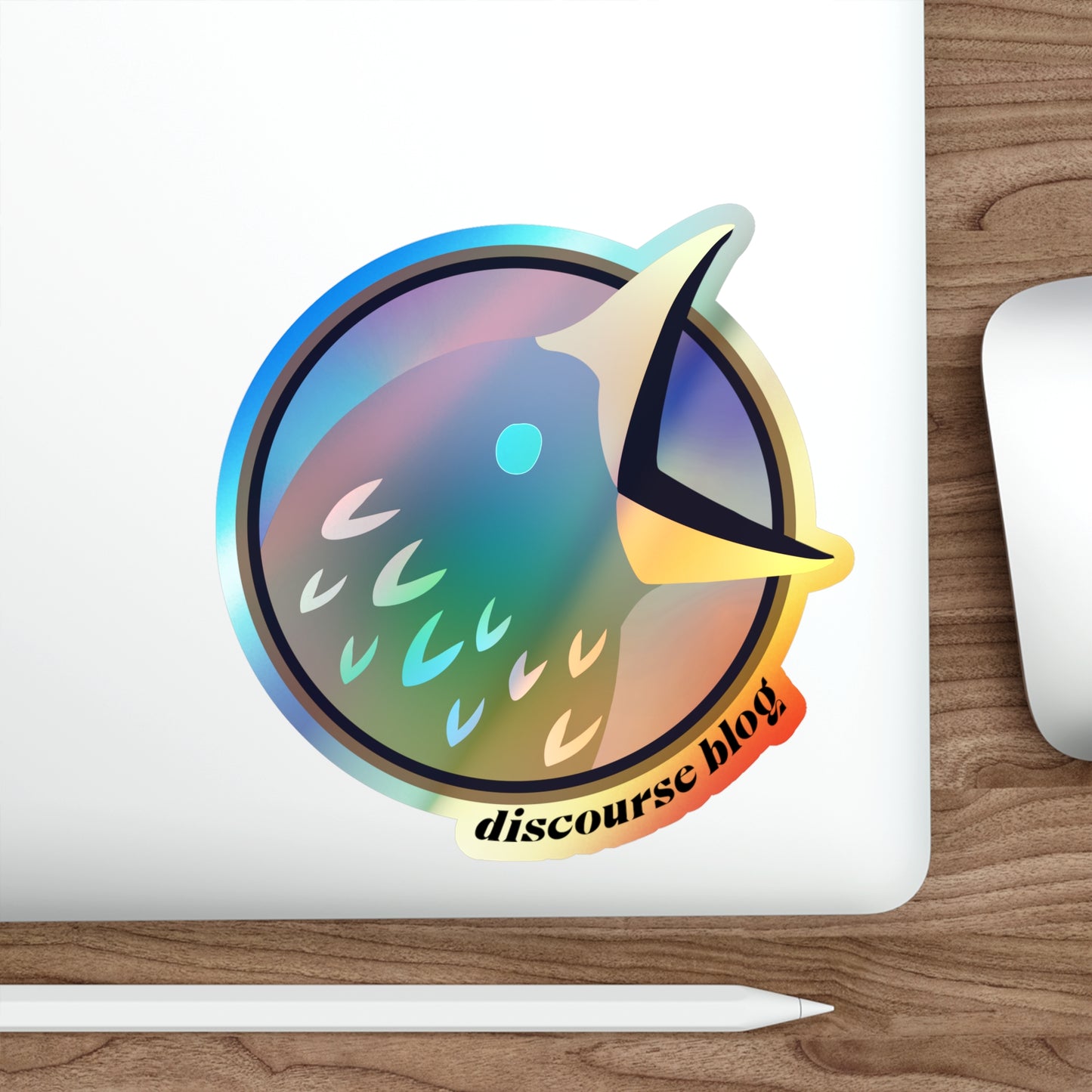 Discourse Blog Holographic Pride Bird Stickers